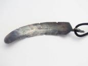 【UITA21/Ganscraft】 Atq Feather Shaped Silver Pendant c.1945～