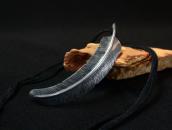 【UITA21/Ganscraft】 Atq Feather Shaped Silver Pendant c.1945～