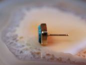 【Charles Loloma】14K Gold Lone MT. Turquiose Earring c.1970～
