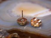 【Charles Loloma】14K Gold Lone MT. Turquiose Earring c.1970～