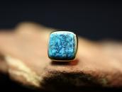 【Charles Loloma】14K Gold Lone MT. Turquiose Earring c.1970～