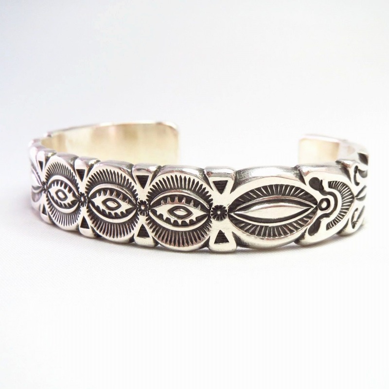 【Clendon Pete】 Fred Peshlakai Style 1/2inch Width Cuff ML-XL