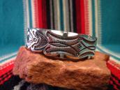 【Clendon Pete】 Fred Peshlakai Style 1/2inch Width Cuff ML-XL