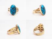 Vintage 14K Gold Ring w/High Grade Persian Turquoise c.1970～