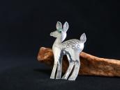 【UITA5】Antique Navajo Fawn/Deer Shape Silver Pin  c.1940～