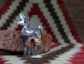 【UITA5】Antique Navajo Fawn/Deer Shape Silver Pin  c.1940～