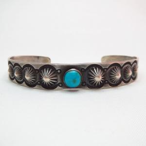 Antique Concho Repos & Stamped Cuff w/TQ  c.1930