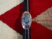 【Julian Lovato】Kewa Silver Overlay Ring w/Lone Mt. Turquoise