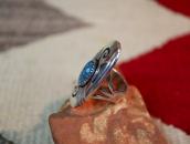 【Julian Lovato】Kewa Silver Overlay Ring w/Lone Mt. Turquoise