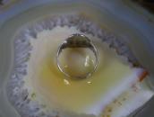 Antique【R.S.DAVIS】卍 Applique CigarBand Ring in Silver c.1930