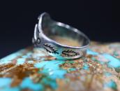 Antique【R.S.DAVIS】卍 Applique CigarBand Ring in Silver c.1930