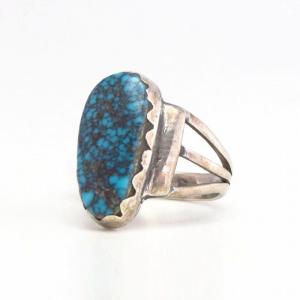 【Bobby Lujan】Taos Hi-Grade Indian Mt. Turquoise Ring c.1970～