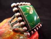 Antique Stamp Split Shank Ring w/Square TQ  c.1930