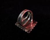 Antique Stamp Split Shank Ring w/Square TQ  c.1930