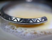 Atq Navajo Stamped Triangle & Twisted Wires Cuff  c.1930～ ①