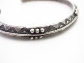 Atq Navajo Stamped Triangle & Twisted Wires Cuff c.1930～ ②