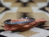 Atq Navajo Stamped Triangle & Twisted Wires Cuff c.1930～ ②