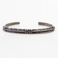 Atq Navajo Stamped Triangle & Twisted Wires Cuff c.1930～ ②