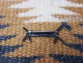Antique 卍 Stamped Horse Shape Silver Pin Brooch  c.1930～