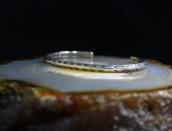 Atq Navajo Stamped Coin Silver Narrow Triangle Cuff c.1925～