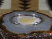 Atq Navajo Stamped Coin Silver Narrow Triangle Cuff c.1925～