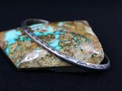 Atq Navajo Stamped Coin Silver Narrow Triangle Cuff c.1925～