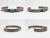 Vtg Navajo Twisted Wire Narrow Cuff Bracelet  w/TQ  c.1945～