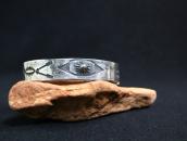 Atq Navajo Repoused & Arrows Stamped IngotSilver Cuff c.1920