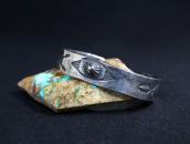 Atq Navajo Repoused & Arrows Stamped IngotSilver Cuff c.1920