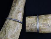 Atq Navajo Arrows Stamped Ingot Silver Narrow Cuff  c.1920～