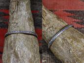 Atq Navajo Arrows Stamped Ingot Silver Narrow Cuff  c.1920～