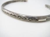 Atq Navajo Arrows Stamped Ingot Silver Narrow Cuff  c.1920～