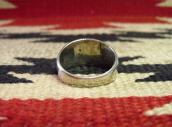 Antique Early Navajo Stamped Ingot Silver Ring w/TQ  c.1915～