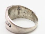 Antique Early Navajo Stamped Ingot Silver Ring w/TQ  c.1915～