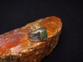 Antique Early Navajo Stamped Ingot Silver Ring w/TQ  c.1915～