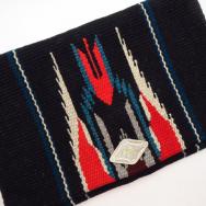 Antique Black Chimayo Purse w/Horse Stamped Concho  c.1940～