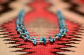 Vintage Turquoise Heishi Beads 2 strand Necklace