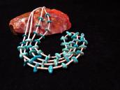 Vintage Turquoise Heishi Beads 2 strand Necklace