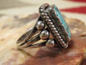 【McKee Platero】 Navajo Silver Ring w/Sq. Turquoise  c.1975～