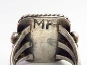 【McKee Platero】 Navajo Silver Ring w/Sq. Turquoise  c.1975～