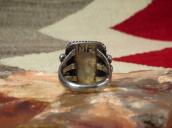 【McKee Platero】 Navajo Silver Ring w/Sq. Turquoise  c.1975～