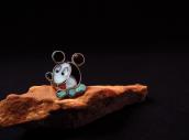 Zuni Vintage Channel Inlay Mickey Face Small Ring c.1965～