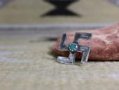 Antique Navajo 卍 Shape Silver Pin wTurqoise c.1920～