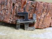 Antique Navajo 卍 Shape Silver Pin wTurqoise c.1920～