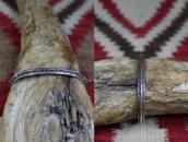 Atq Navajo Stamped Ingot Silver Triangle Wire Cuff c.1930～