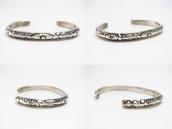 Atq Arrows Stamped Ingot Silver Triangle Wire Cuff  c.1920～