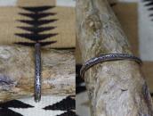 Atq Arrows Stamped Ingot Silver Triangle Wire Cuff  c.1920～