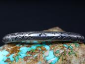 Atq Arrows Stamped Ingot Silver Triangle Wire Cuff  c.1920～