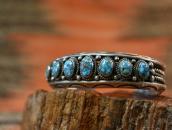 Vintage Navajo Hi-Grade Lone Mt. Turquoise Row Cuff  c.1950～