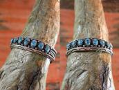 Vintage Navajo Hi-Grade Lone Mt. Turquoise Row Cuff  c.1950～